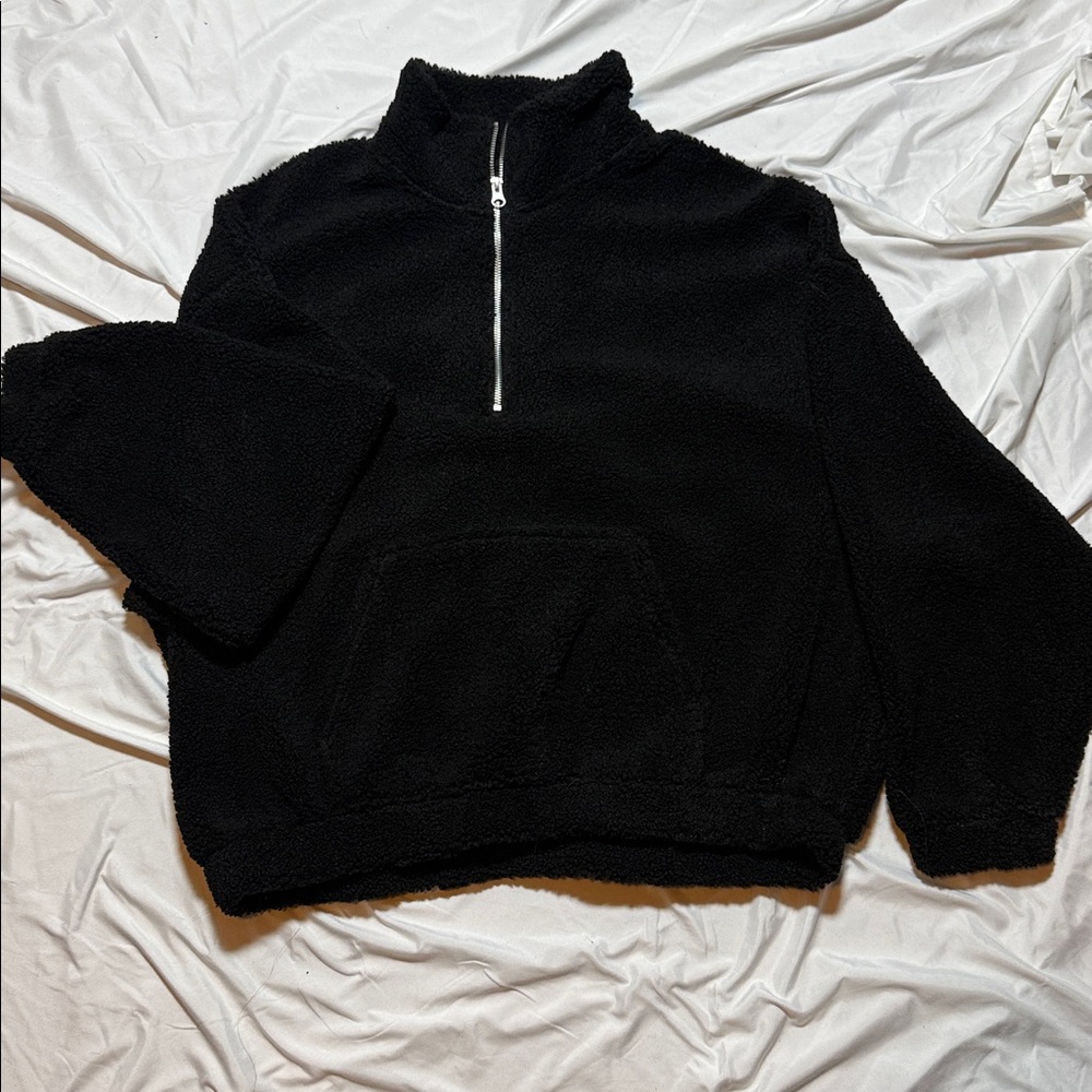 Women’s Black Half-Zip Sweater